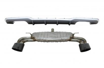 Difuzor bara spate cu sistem evacuare pentru Audi A3 8V Facelift S-Line