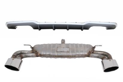Difuzor bara spate cu evacuare dubla pentru Audi A3 8V Facelift S-Line
