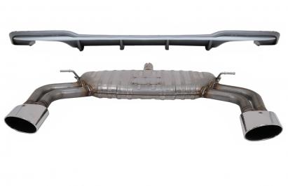 Difuzor bara spate cu evacuare dubla Audi A3 8V Facelift Sedan/Cabrio S3