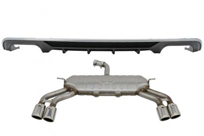 Difuzor bara spate cu sistem evacuare Audi A3 8V Facelift Sedan S3 Design