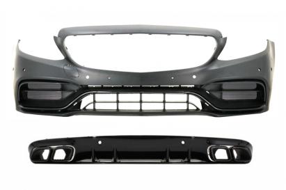 Bara fata C63 cu difuzor spate pentru Mercedes C-Class C205 A205 2014-2019