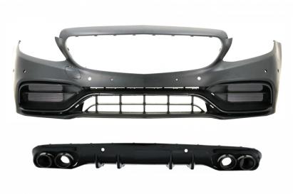 Bara fata cu difuzor spate Mercedes C-Class C205 A205 C63 negru lucios