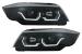 Faruri LED 3D Angel Eyes negre pentru BMW Seria 3 E90 E91 LHD 2005-2008