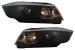 Faruri LED 3D Angel Eyes negre pentru BMW Seria 3 E90 E91 LHD 2005-2008