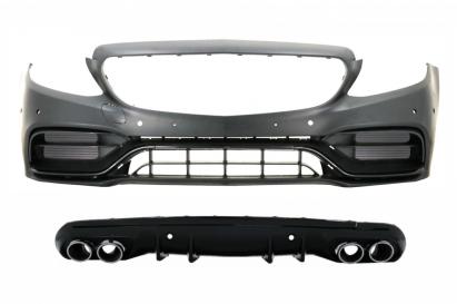 Bara fata cu difuzor si ornamente evacuare Mercedes C-Class W205/S205 C63 Design