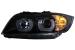 Faruri Xenon U-Led 3D Dual Halo Rims BMW Seria 3 E90 Limuzina E91 Touring (03.2005-08.2008) LHD Negru