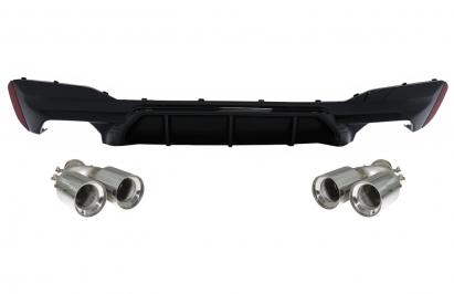 Difuzor bara spate BMW Seria 5 G30 G31 2017-2020 negru lucios M5 Design