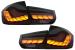 Stopuri OLED BMW Seria 3 F30 (2011-2019) F35 F80 Rosu Fumuriu M4 Design cu Semnal Dinamic Secvential