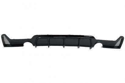 Difuzor bară spate cu evacuare dublă BMW Seria 4 F32 F33 F36, negru lucios