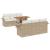 Set de canapele pentru grădină 7 pcs Bej Rattan poli GartenMobel Dekor