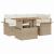 Set de canapele pentru grădină 5 pcs Bej Rattan poli GartenMobel Dekor