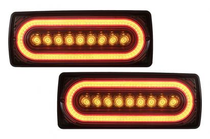 Stopuri Full LED Mercedes W463 G-Class (1989-2017) Semnal Secvential Dinamic Fumuriu