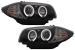 Faruri Angel Eyes negre pentru BMW Seria 1 E81 E82 E87 E88 2004-2011