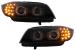 Faruri Xenon 3D Angel Eyes LED DRL BMW Seria 3 E90 E91 (2008-2011) Negru