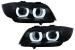Faruri Xenon 3D Angel Eyes LED DRL BMW Seria 3 E90 E91 (2008-2011) Negru