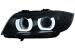 Faruri Xenon 3D Angel Eyes LED DRL BMW Seria 3 E90 E91 (2008-2011) Negru