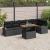 Set de canapele pentru grădină 7 pcs Negru Rattan poli GartenMobel Dekor