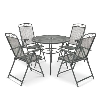Set mobilier de grădină Leziter Aral 4+1, antracit, masă și 4 scaune