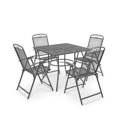 Set mobilier de grădină Leziter Mali 4+1, masă și 4 scaune, antracit