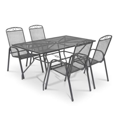 Set mobilier de grădină Leziter Melfi 4+1, metal, antracit