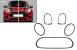 Set Ornamente Rama Grila Faruri Stopuri MINI III F55/F56 Hatchback F57 Convertible (2014-up) Negru