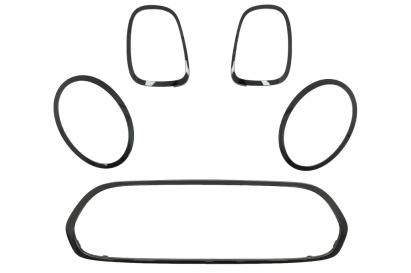 Set Ornamente Rama Grila Faruri Stopuri MINI III F55/F56 Hatchback F57 Convertible (2014-up) Negru