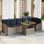 Set de canapele pentru grădină 8 pcs Gri Rattan poli GartenMobel Dekor