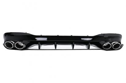 Difuzor bara spate Mercedes CLA C118/X118 cu ornamente evacuare, design CLA45S
