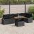 Set de canapele pentru grădină 7 pcs Negru Rattan poli GartenMobel Dekor