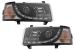 Faruri LED DRL negre pentru VW Transporter T4 1990-2003, set stanga-dreapta
