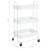 Cărucior, 3 niveluri, alb, 43x34x79 cm, oțel GartenMobel Dekor
