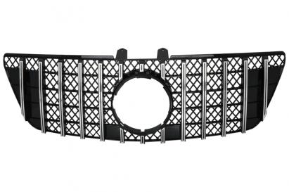 Grilă centrală Mercedes ML W164 Facelift, negru crom, design Panamericana