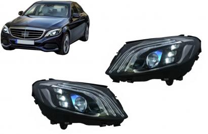 Faruri Full LED Mercedes C-Class W205 S205 (2014-2020) LHD W222 Design
