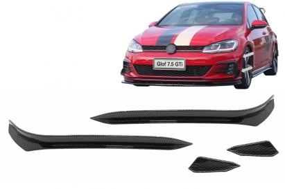 Flapsuri bara fata VW Golf 7.5 GTI Hatchback 2017-2020, Carbon Look