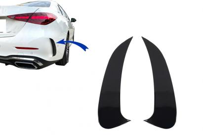 Flapsuri ornament bara spate Mercedes C-Class W206 Sport Line, negru lucios