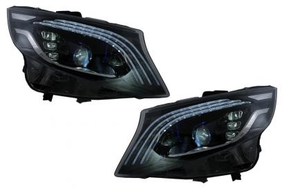 Faruri Full LED negre pentru Mercedes V-Class W447 2016-2020