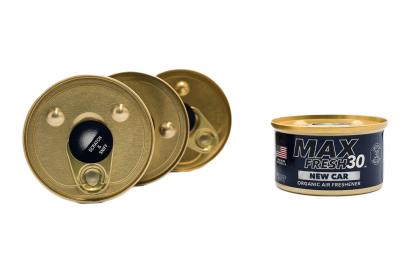 Odorizant auto organic Paradise Air Fresh New Car, tip conserva, 4 bucati