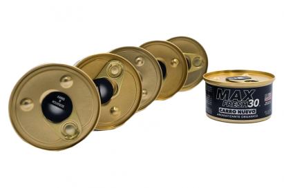 Odorizant auto organic Paradise Air New Car, tip conserva, set 6 bucati