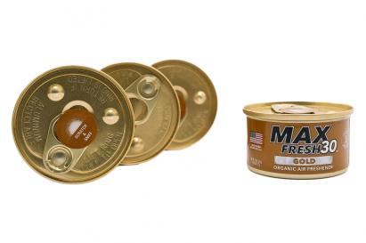 Odorizant organic Paradise Air Gold tip conserva Max Fresh 30, set 4 bucati
