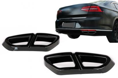 Ornamente tobe sistem de evacuare VW Passat B8 3G (2015-2019) Negru Lucios