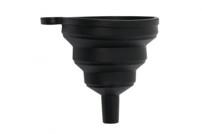 Pâlnie pliabilă din silicon pentru ulei, neagră, mărimea S