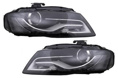 Faruri Cu Lumini de zi Integrate LED (DRL) Audi A4 B8 8K (2009-10.2011) Negre