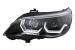 Faruri 3D LED Angel Eyes BMW Seria 5 E60 E61 (2003-2007) LCI Design Negru