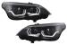 Faruri 3D LED Angel Eyes BMW Seria 5 E60 E61 (2003-2007) LCI Design Negru