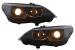 Faruri 3D LED Angel Eyes BMW Seria 5 E60 E61 (2003-2007) LCI Design Negru