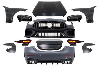 Pachet Exterior Mercedes C-Class W205 Sedan (2018-2022) Conversie la W206 C63 Design