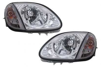 Faruri crom Mercedes SLK R170 1996-2004 pentru volan stanga
