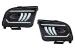Faruri Full LED Ford Mustang V Pre-Facelift (2005-2009) Negru cu Semnal Dinamic Secvential