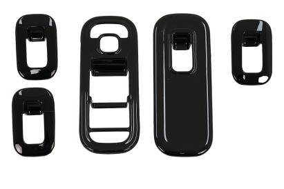 Ornamente interior Butoane Geamuri Mercedes A-Class W177 V177 (2018-Up) Negru Lucios LHD