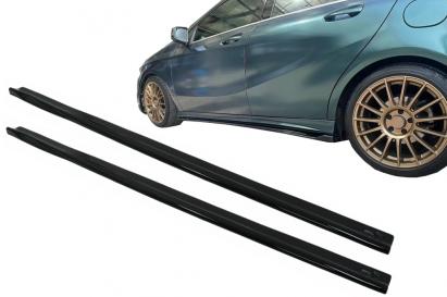 Extensii praguri laterale Mercedes A-Class W176 Sport Line/A45, negru lucios